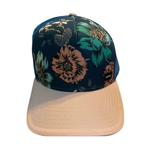 Prana Lower Pines Trucker Hat Rosette Camilia SnapBack Mesh Adjustable - Picture 5 of 5